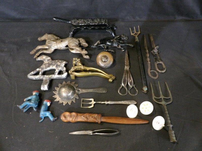 Cast Iron Horses, Jockeys, & Misc Smalls (1 of 9)
