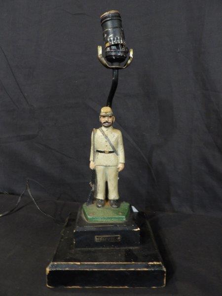 Cast Iron Soldier Desk Lamp (1 of 8)