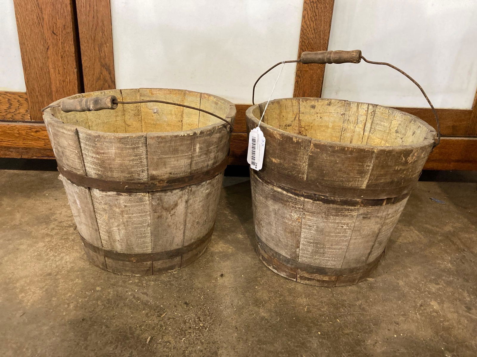 2- Wood Bushel Buckets (1 of 4)