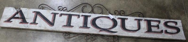 Wooden Antiques Sign (1 of 13)