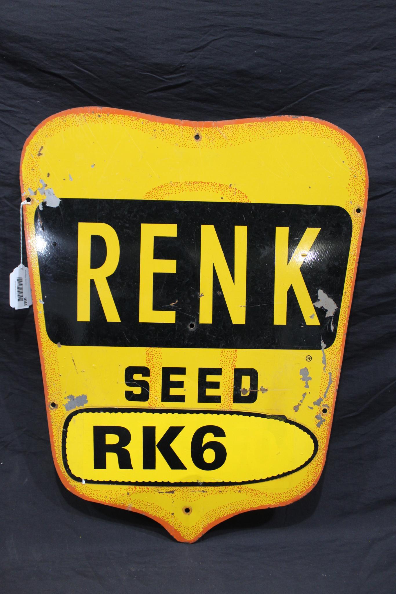 SST Renk Seed sign: With a few small spots of peeling paint and some scuffing. 22" x 28".