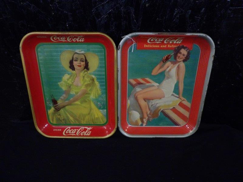 1938 & 39 Coca-Cola trays (1 of 6)