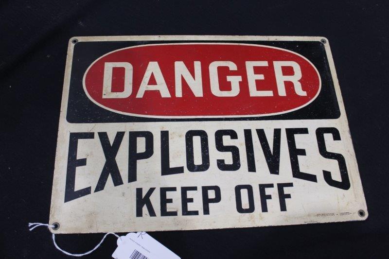 SST Danger Explosives sign (1 of 2)