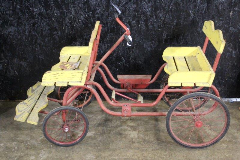 1951 Art Linkletter 2-seat Gym Dandy Surrey pedal car (1 of 9)