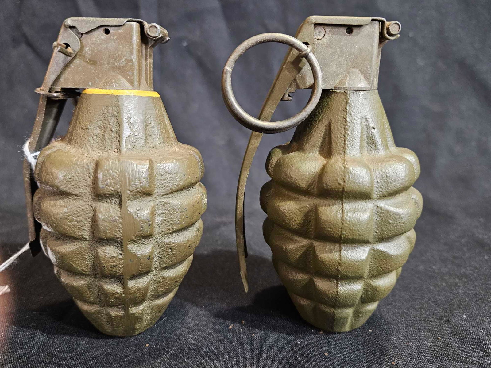 Lot of 2 Early Military Hand Grenades (1 of 6)