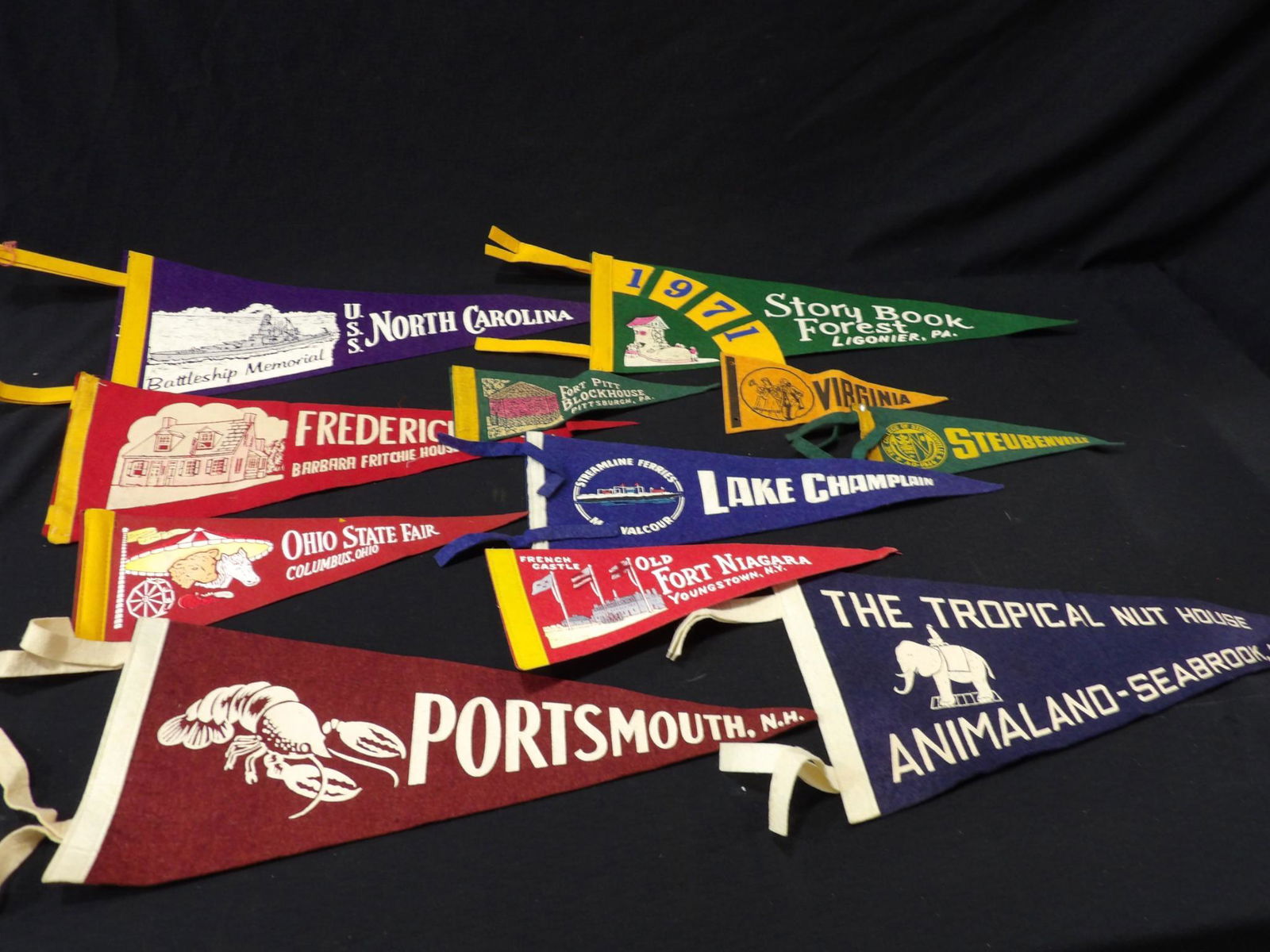 Lot Of Souvenir Pennants Auction