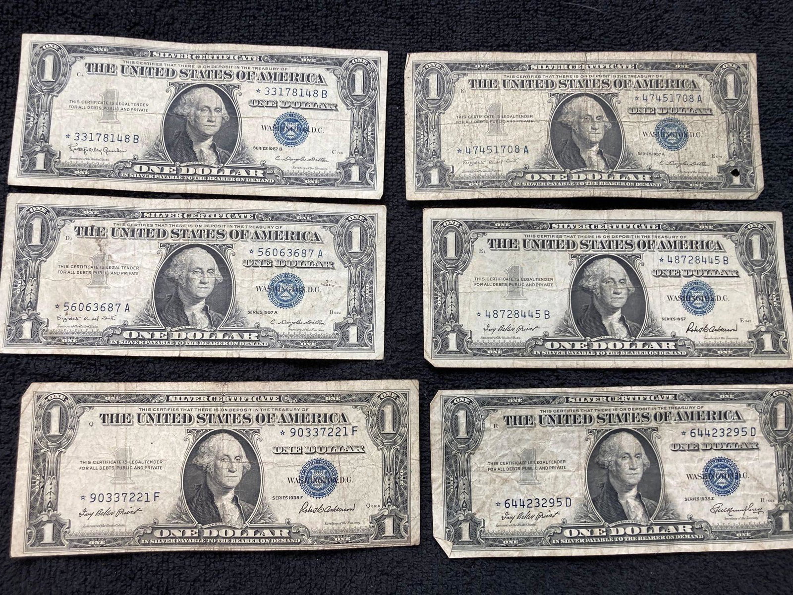 6- $1 Star Note Silver Certificates (1 of 4)