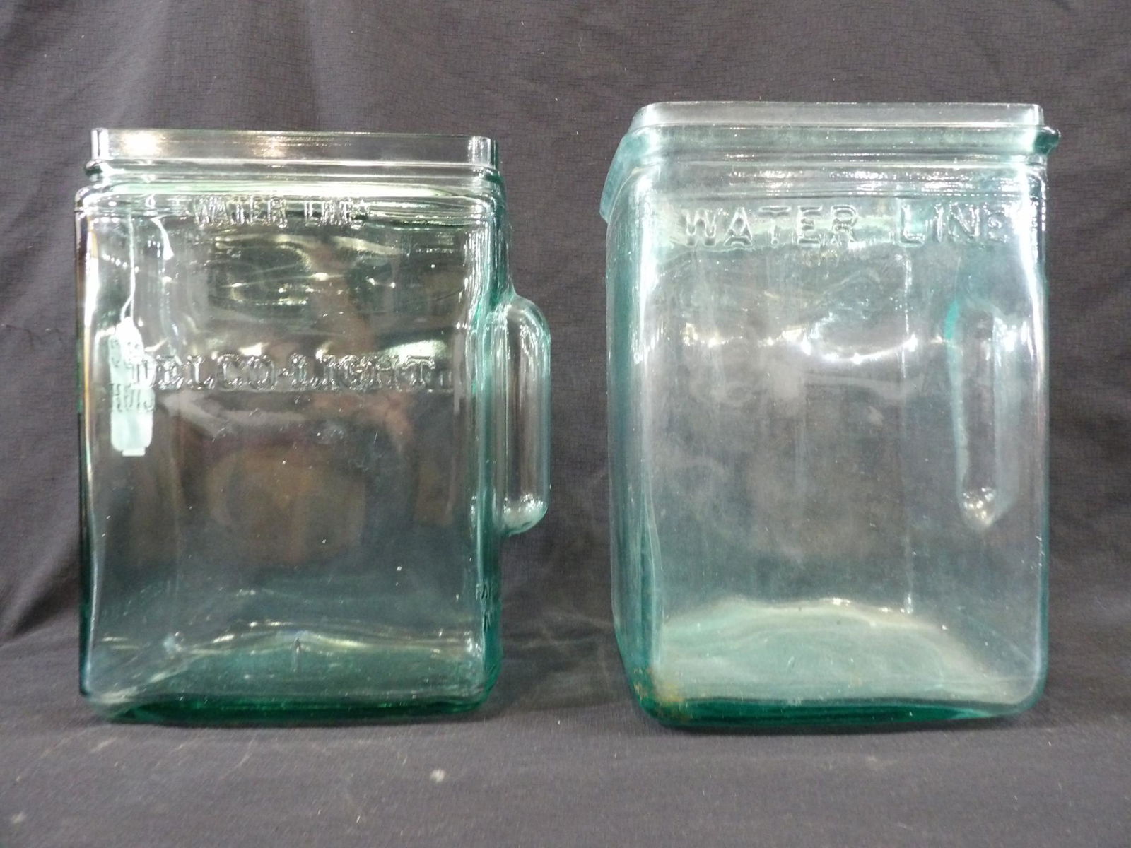 Lot Of 2 Early Glass Battery Jars Inc. Delcolight Auction
