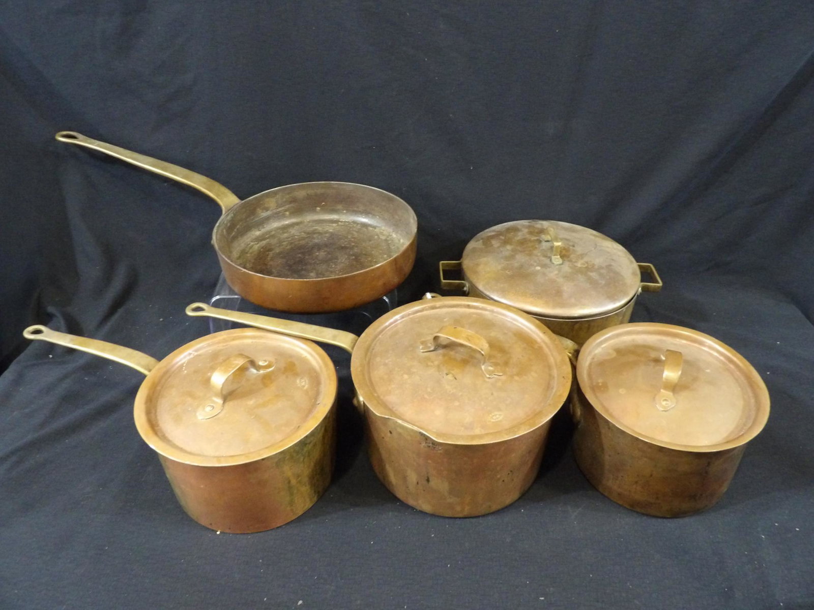 Copper Pot and Skillet Lot Inc. D.H & M. Co. NY (1 of 9)