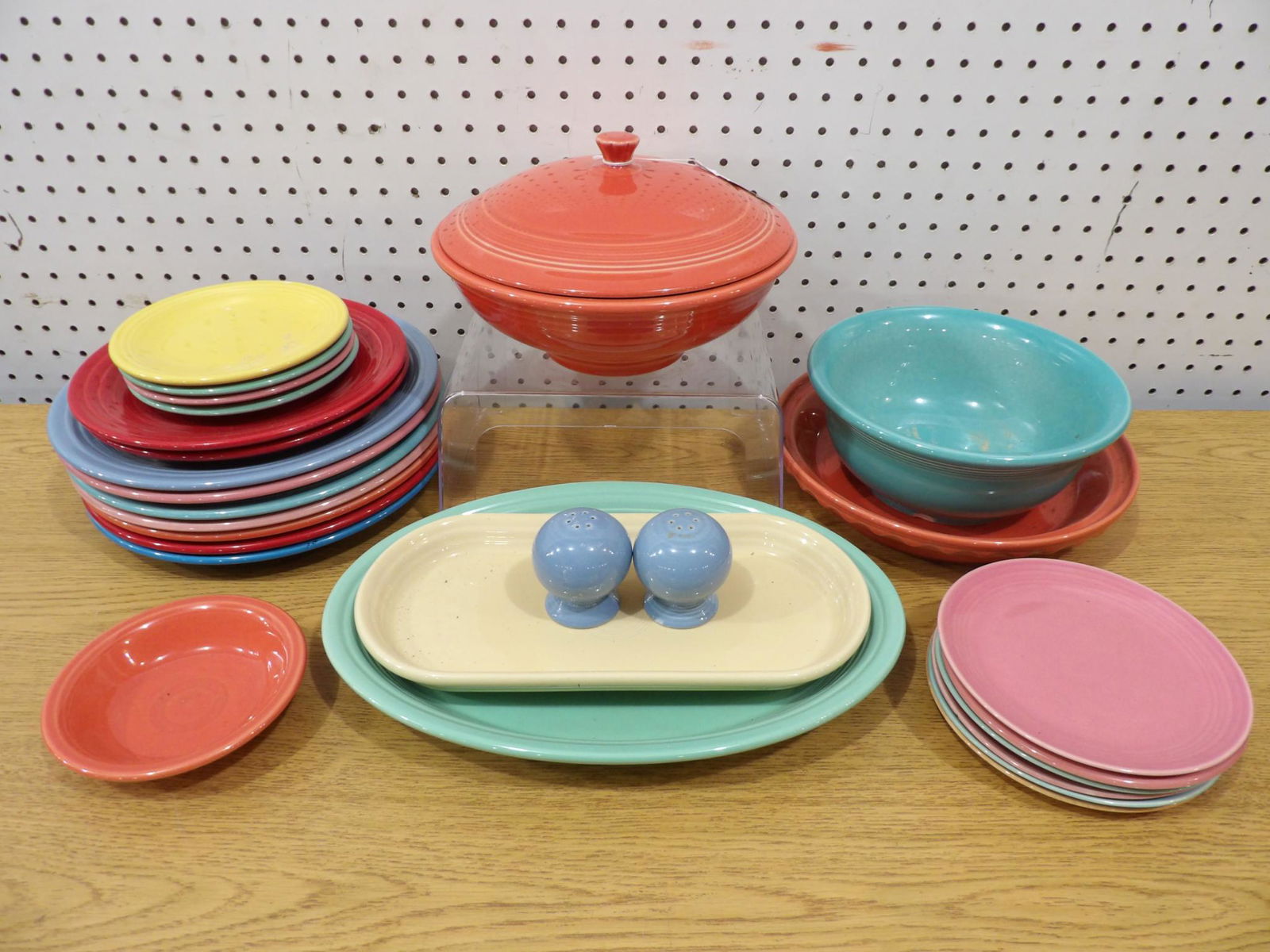 Fiesta Ware Lot of Serving Ware Inc. Saucers, Plates, Casserole, Platters and More (1 of 10)