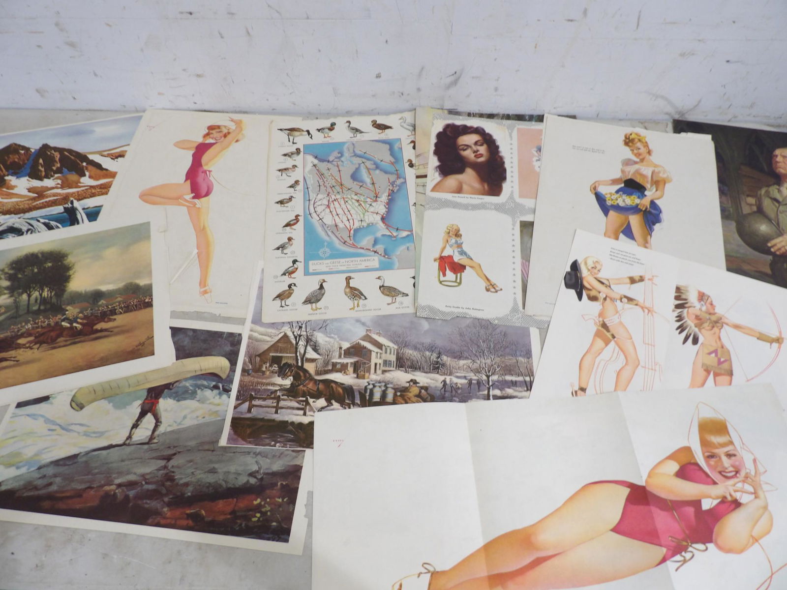 Large Lot of 1940's Petty Prints Inc. Various Subject Matter (1 of 12)