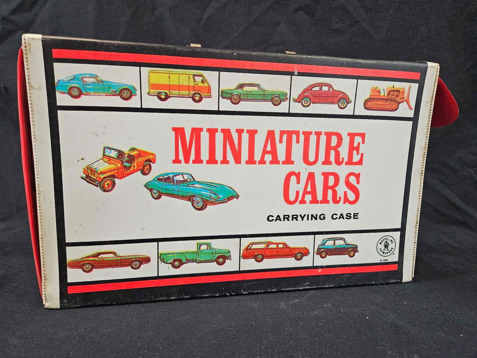 Miniature Cars carrying case loaded w/ early cars (1 of 8)