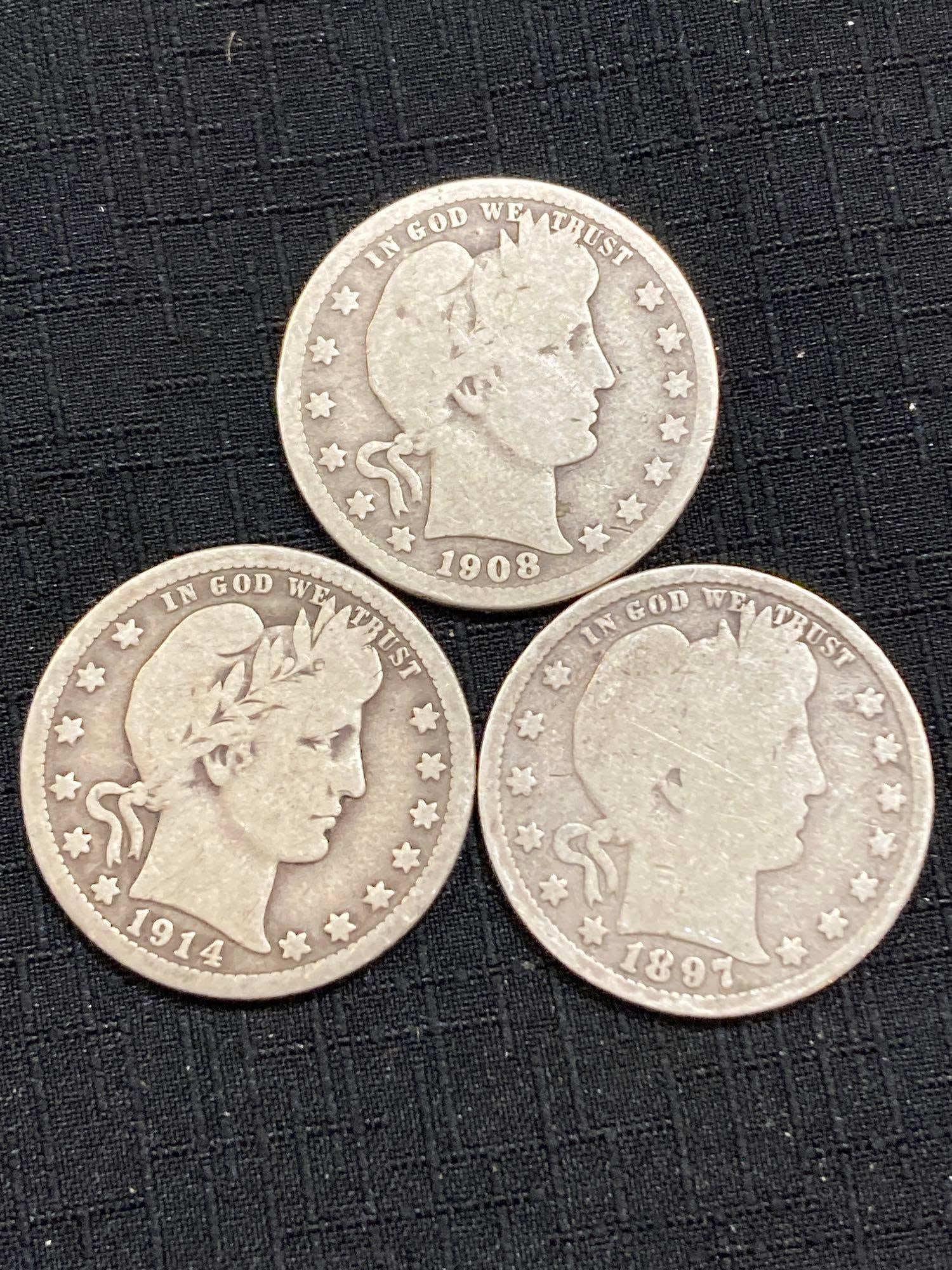 1897, 1908 & 1914 Barber Quarters (1 of 2)