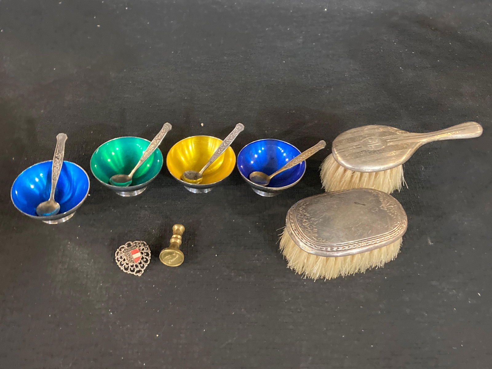 Meka Denmark Sterling Salts & Spoons (1 of 5)