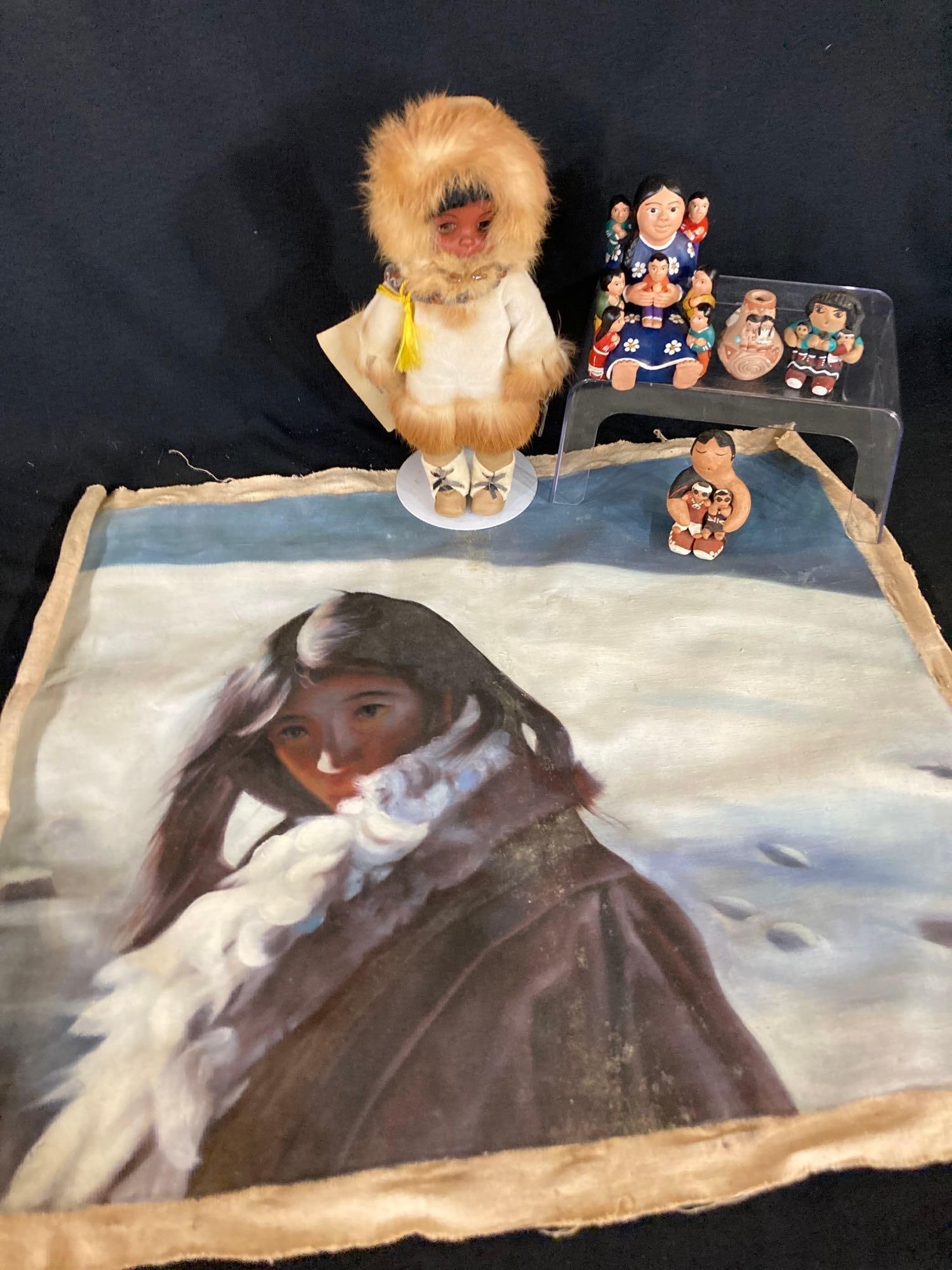 Inuit People Painting , Statue, & Pottery (1 of 13)