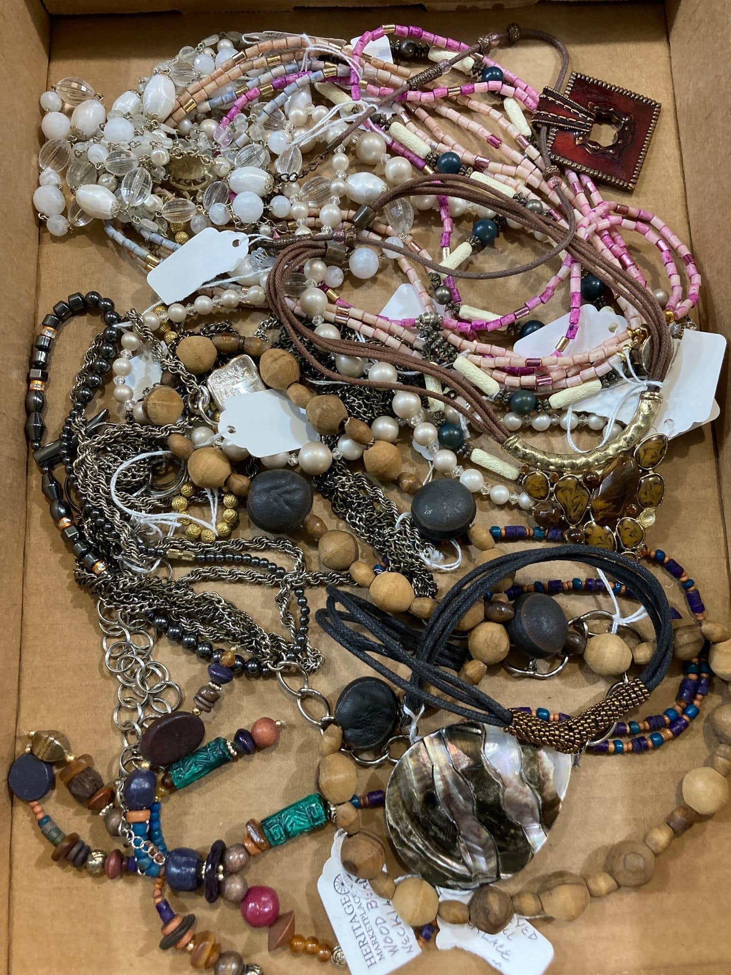 Beaded And Vintage Jewelry: Necklaces and bracelets.