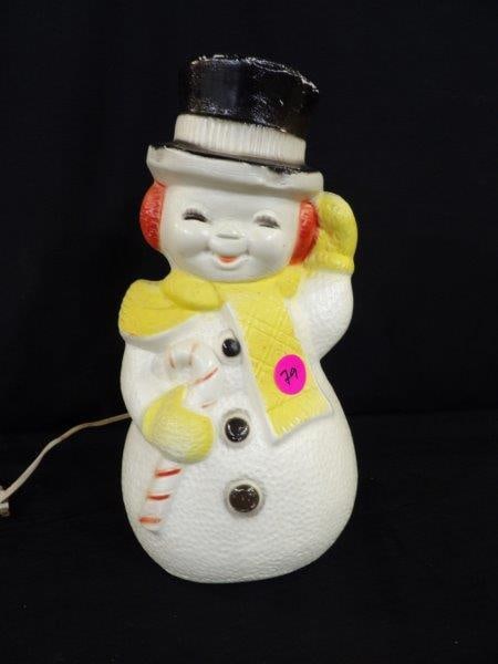 SMALL VINTAGE SNOWMAN BLOW MOLD (1 of 2)
