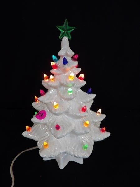 CERAMIC WHITE CHRISTMAS TREE (1 of 6)