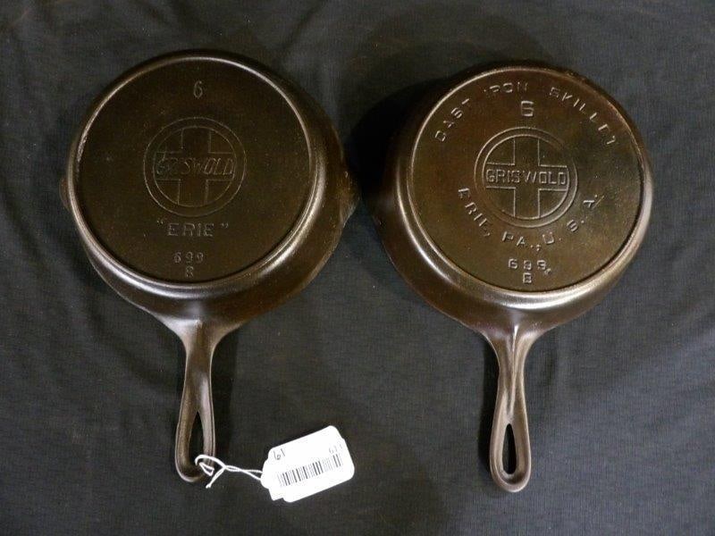 Pair of Griswold #6 Skillets (1 of 5)
