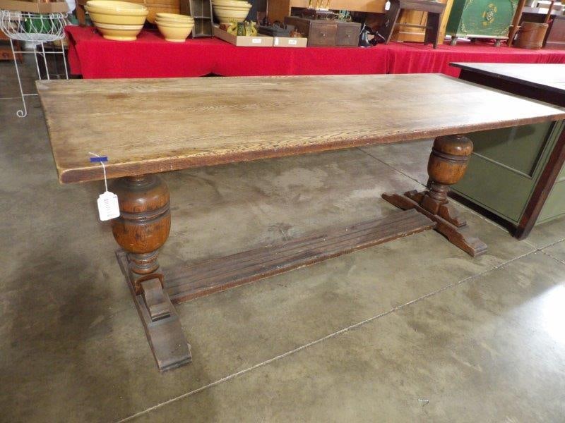Victorian Oak Refectory Library Table (1 of 11)