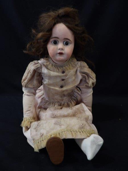 Rare French-German Mystery Doll Tr 813-1870's/1985 Bisque Head Ball Jointed Body Original Clothing: 24 IN34; H