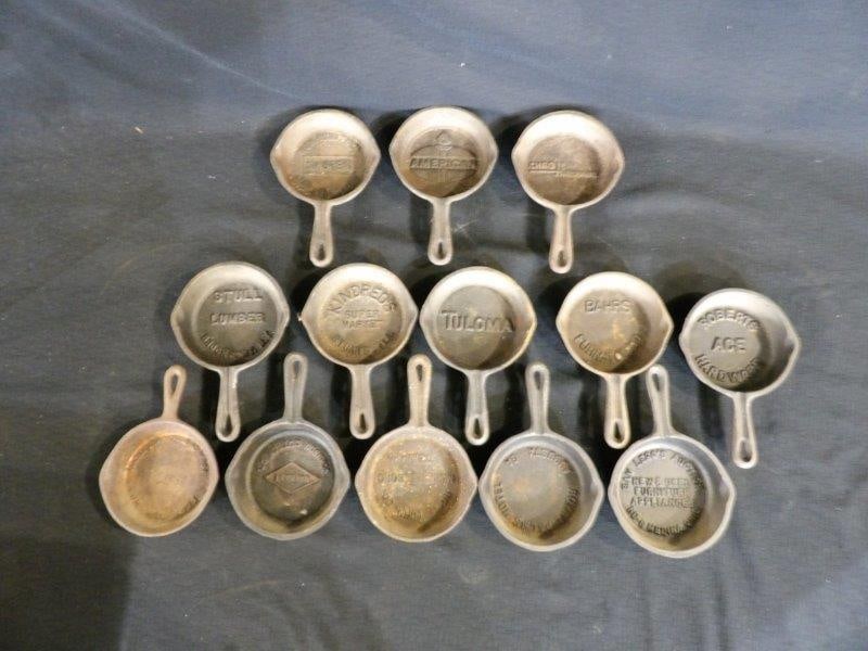 Cast Iron Miniature Advertising Skillets/ Ash Trays (1 of 9)