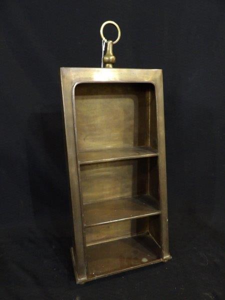 Hollywood Regency Edward Alden Brass 3 Tier Wall or Tabletop Display Curio Parzinger Style (1 of 10)