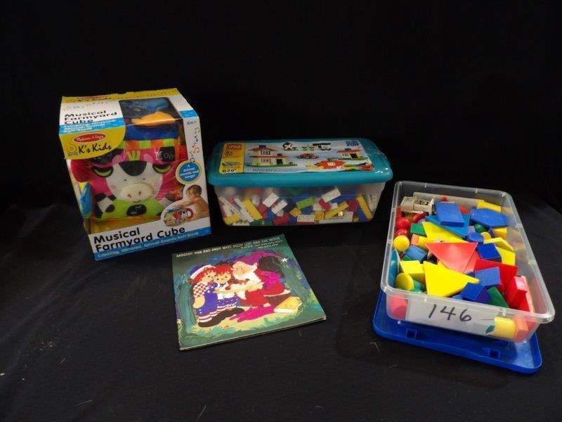 LEGOS, BLOCKS & MUSICAL TOY: ALL LIKE NEW