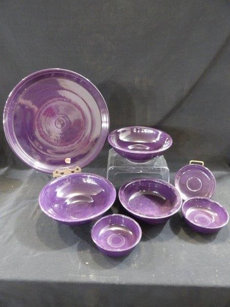 FIESTA WARE RETIRED MULBERRY DISHES (1 of 6)