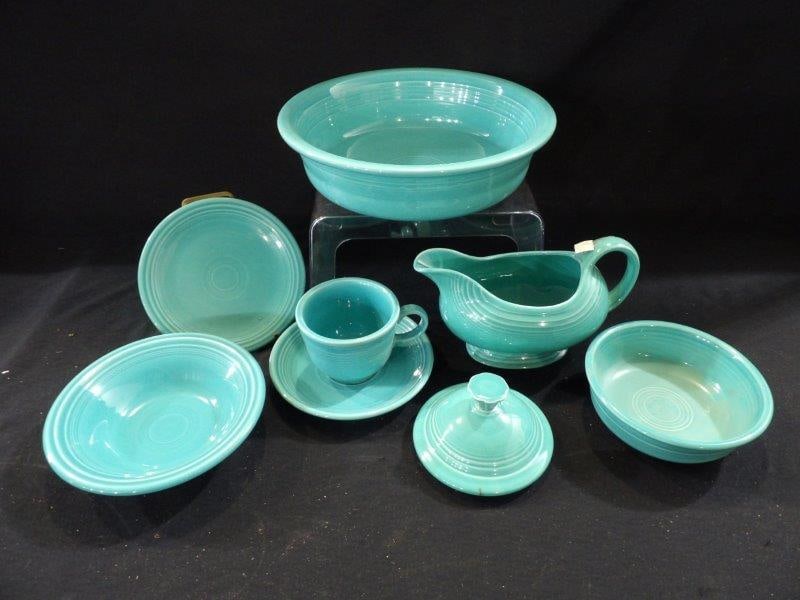 Fiesta Ware Retired Turquoise Dishes