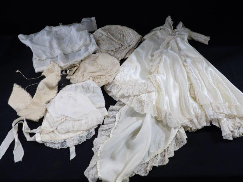 SILK DOLL DRESS & BONNETS (1 of 5)