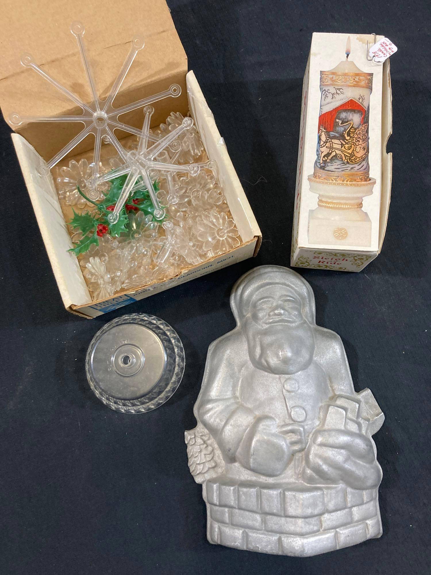 Cast Aluminum Cake Mold & Candle Holders Auction