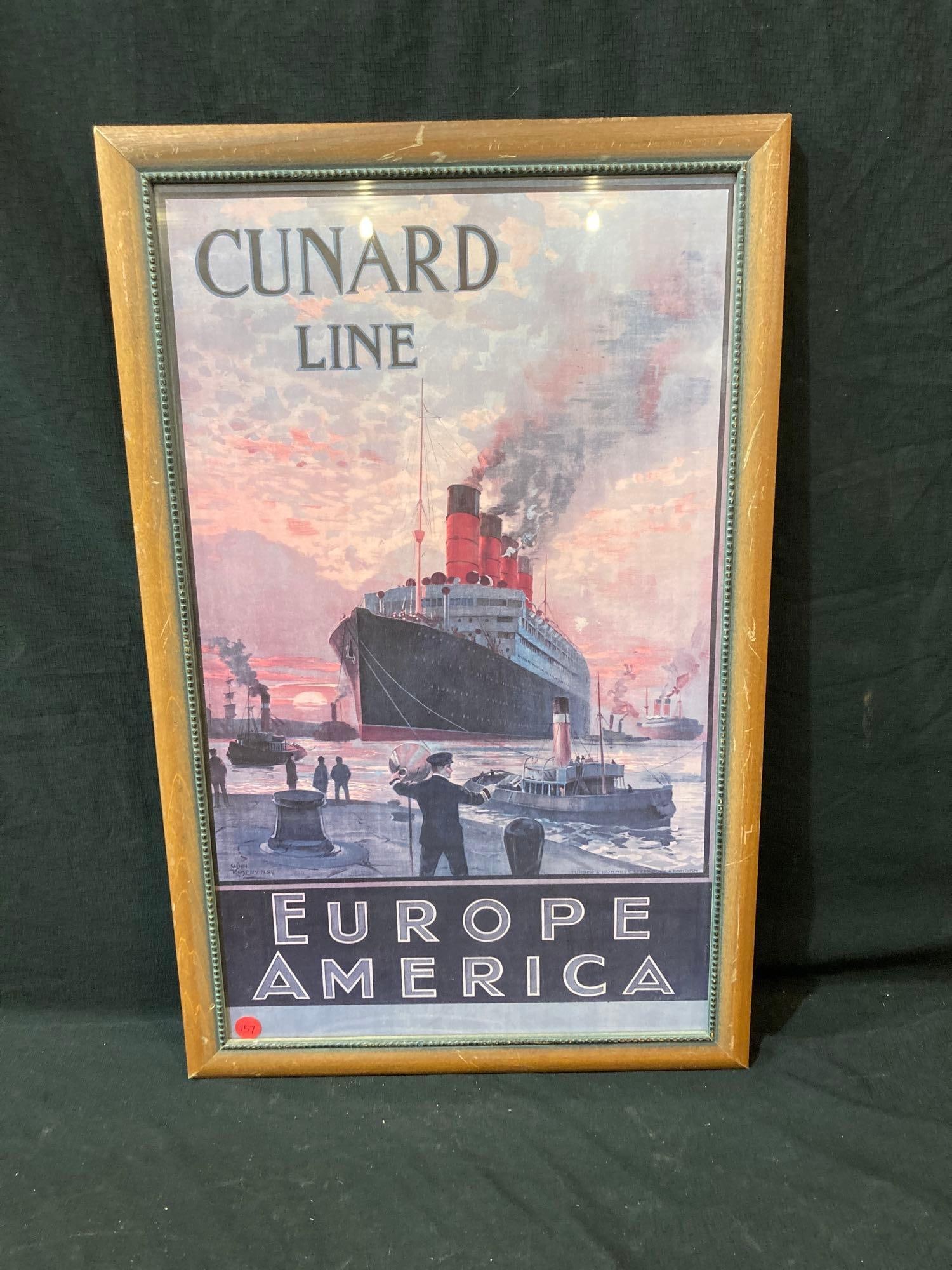 CUNARD LINE SHIP PRINT (1 of 4)