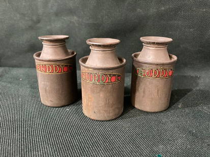 LOT OF 3 BUDDY L MILK CANS: EACH ARE 2.5 IN TALL