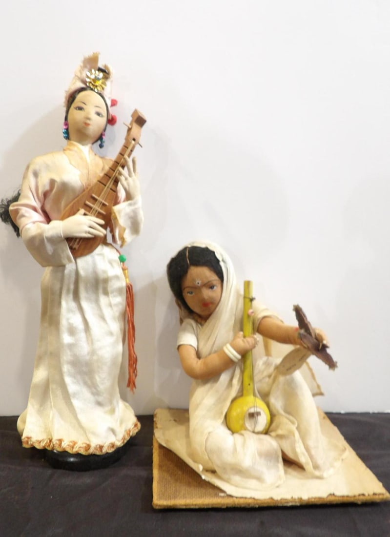 CLOTH INDIA DOLLS: EACH DOLL IS CLOTH WITH GREAT DETAILS INCLUDING JEWELRY AND INSTRUMENTS