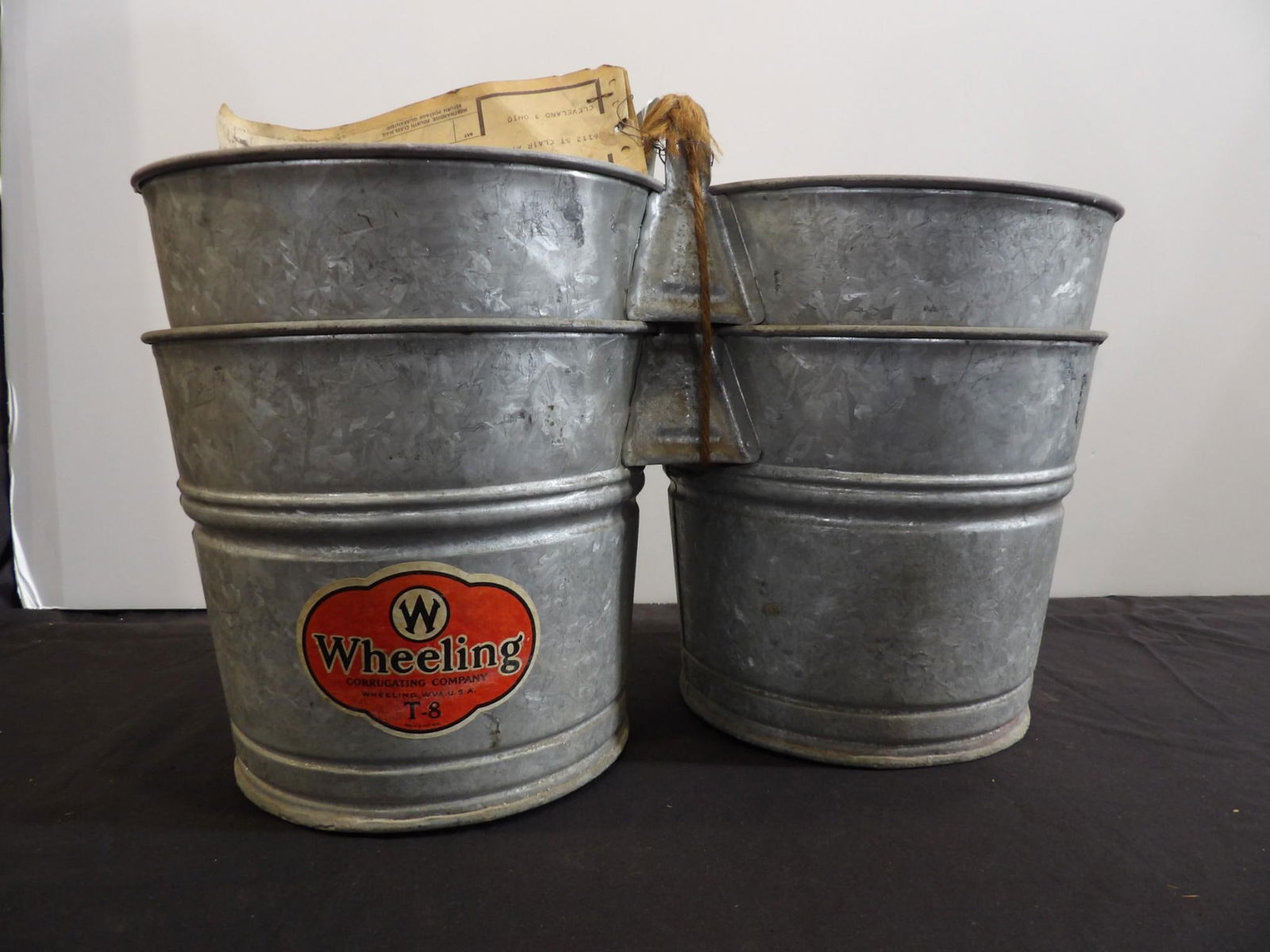 WHEELING GALVANIZED DOUBLE BUCKETS (1 of 5)
