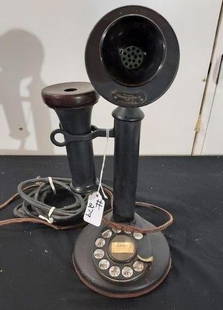 ANTIQUE TELEPHONE WESTERN ELECTRIC: PROPERTY OF AMERICAN TEL CO EARLY PUBLIC PHONE