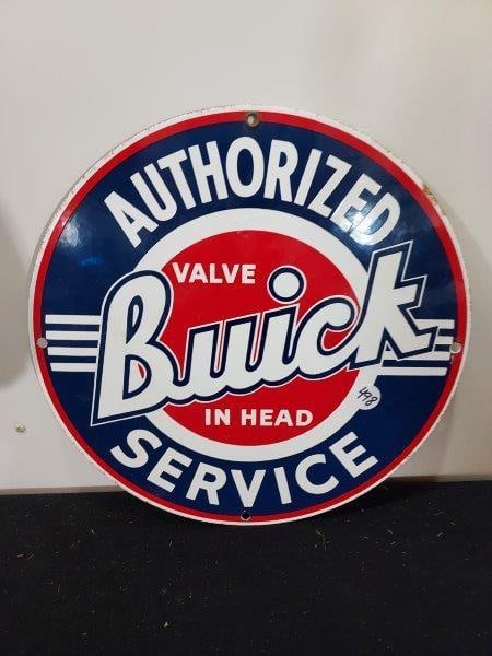 BUICK PORCELAIN SIGN ROUND: .