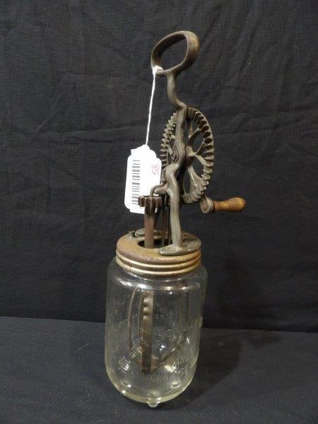 The Holt-Lyon Co. Cream whip and mayonnaise mixer.: 14 1/2 IN; tall to top of handle.