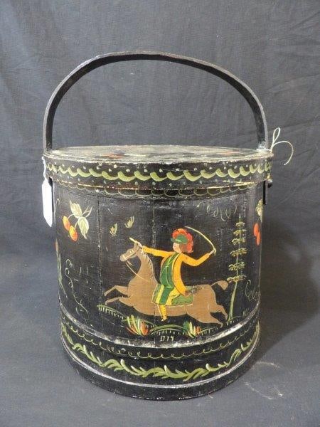 Large decorated firkin bucket  (1 of 13)