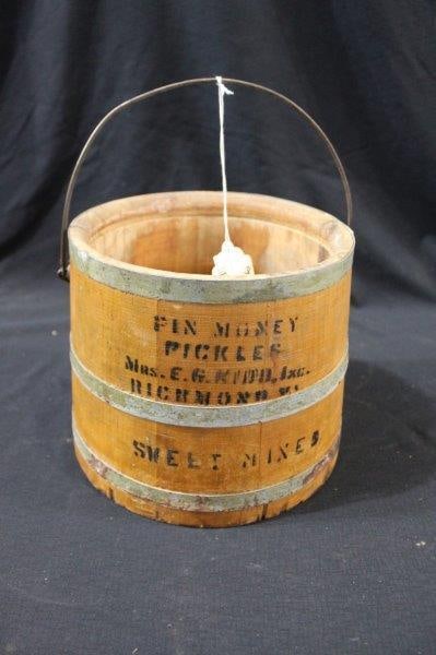 Mrs. E.G. Kidd Pin Money pickle bucket  (1 of 6)