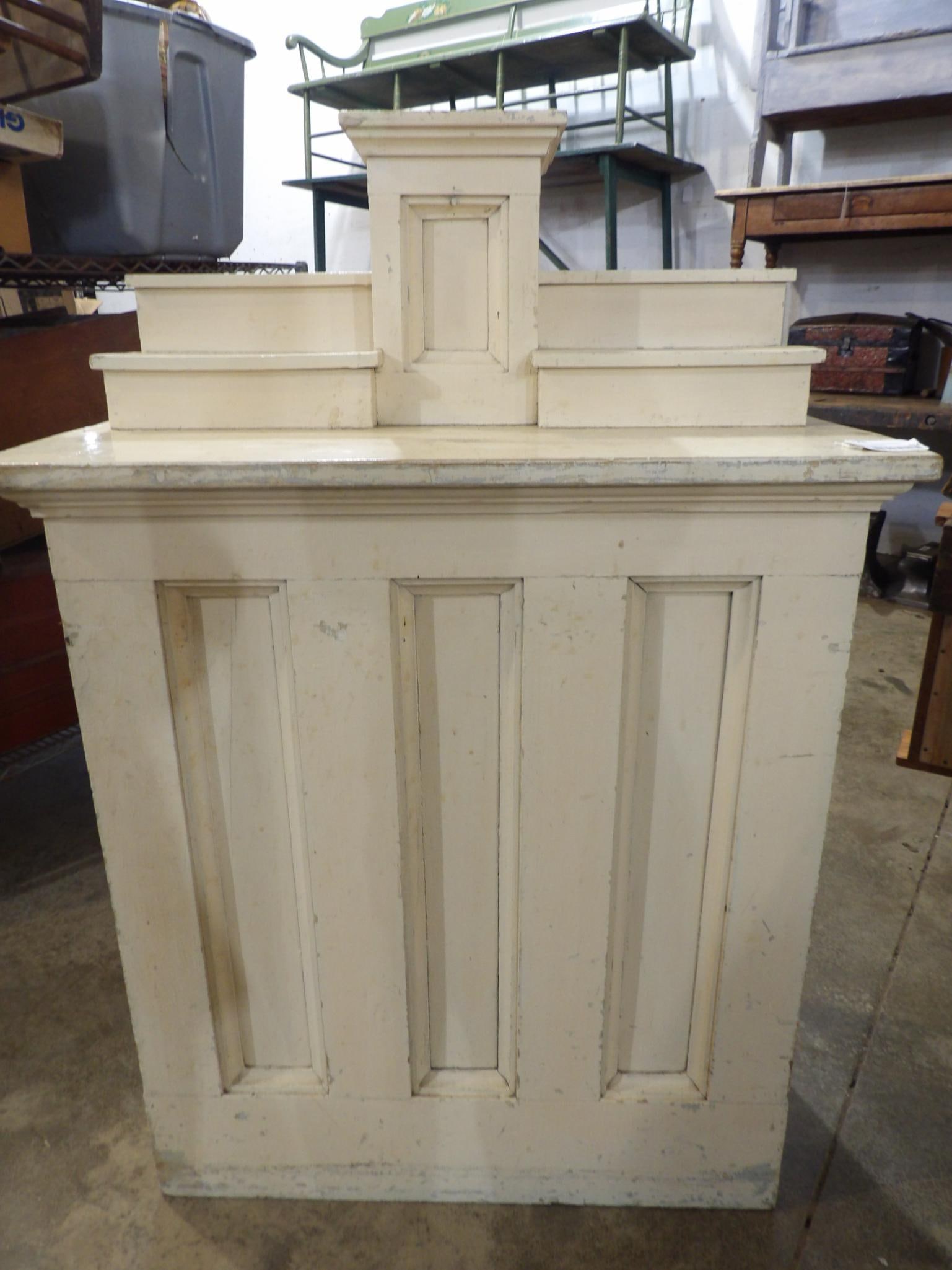 Early painted candle alter with side drawer (1 of 7)