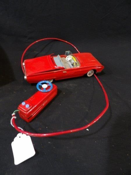 Japan Cragstar & J. Chein cannon: Both are tin type toys, The car has a wired remote And has not been tested if it works. Both are in great condition.