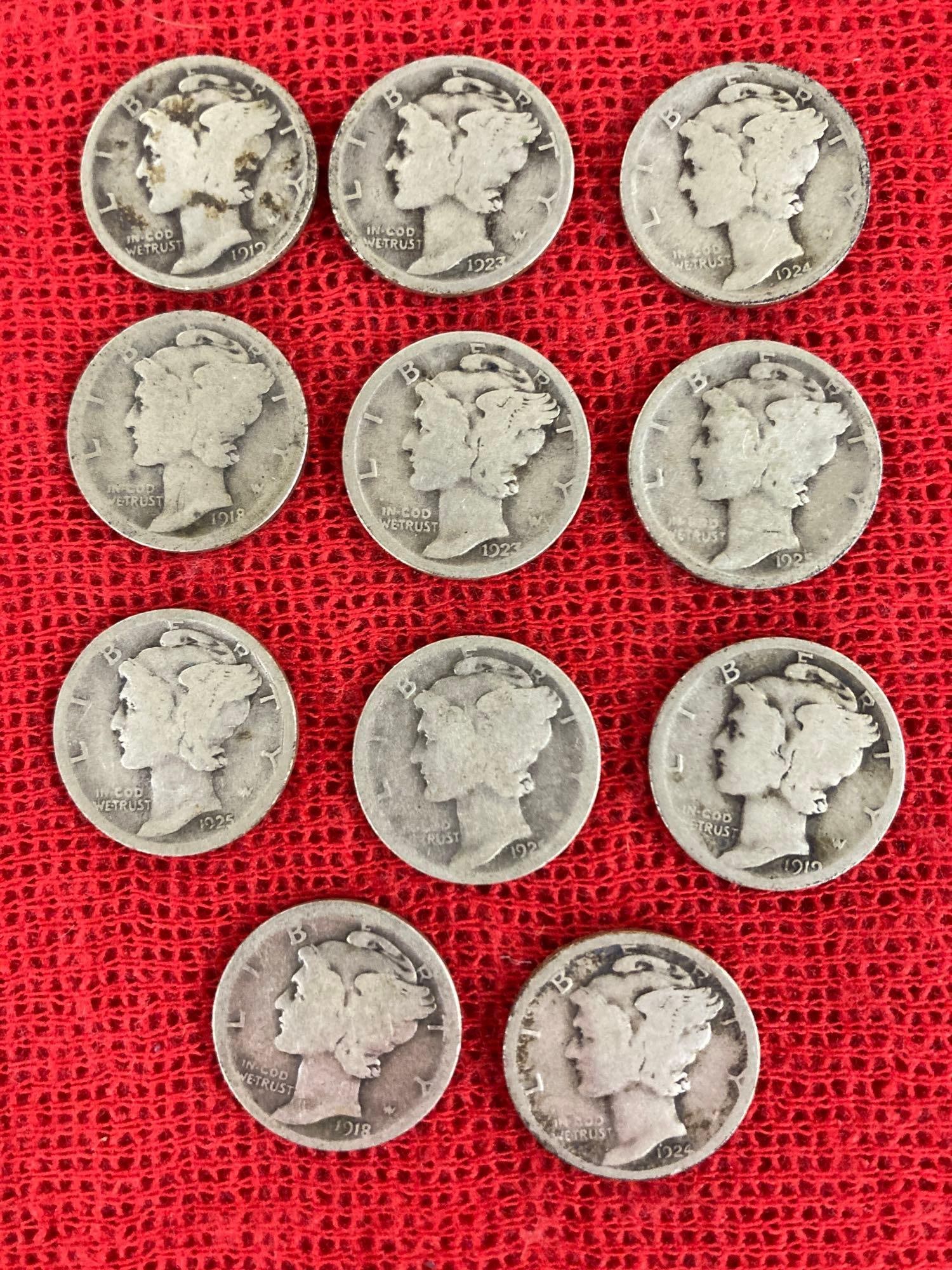 11 Mercury Dimes (1 of 2)