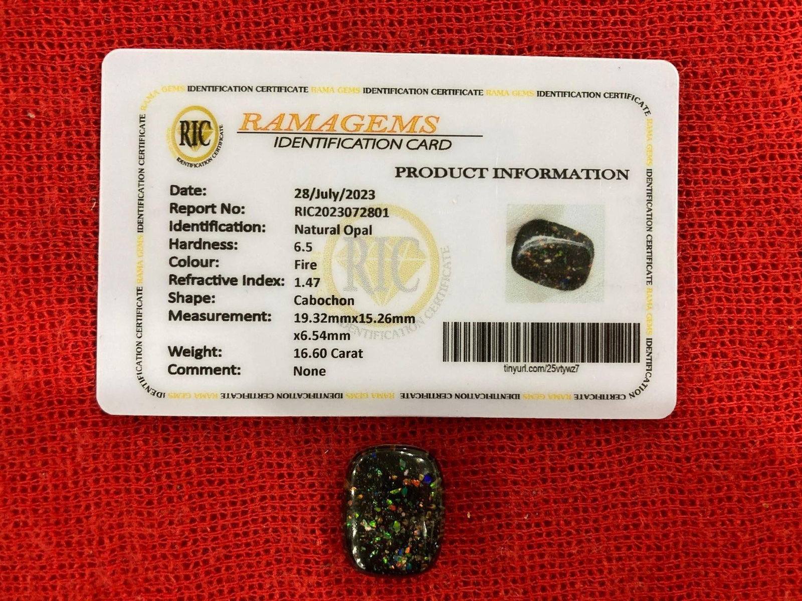 16.6 CT. NATURAL OPAL LOOSE GEMSTONE (1 of 5)