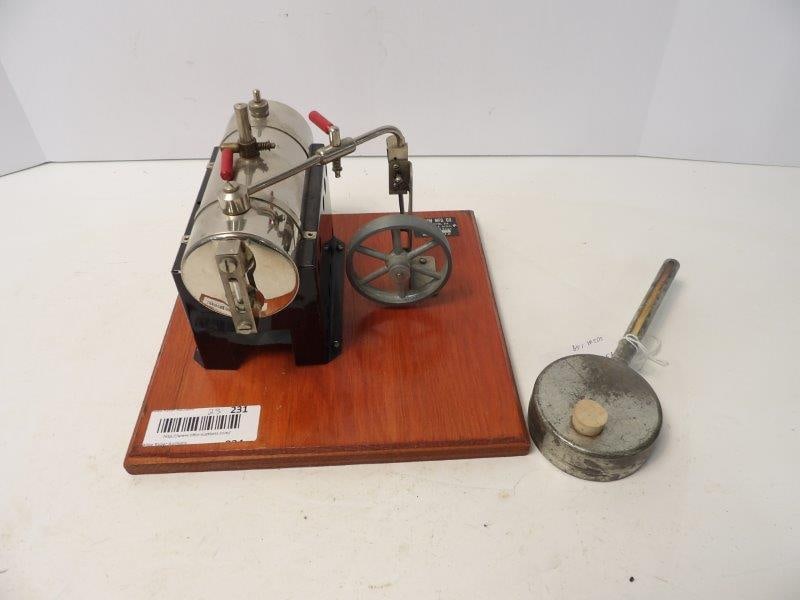 JENSON 75 STEAM ENGINE: 1950S STYLE NO 75, NOT TESTED 9.5 X 9.5 X 7