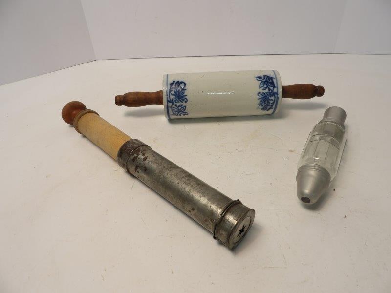 STONEWARE ROLLING PIN AND COOKIE PRESSES (1 of 4)