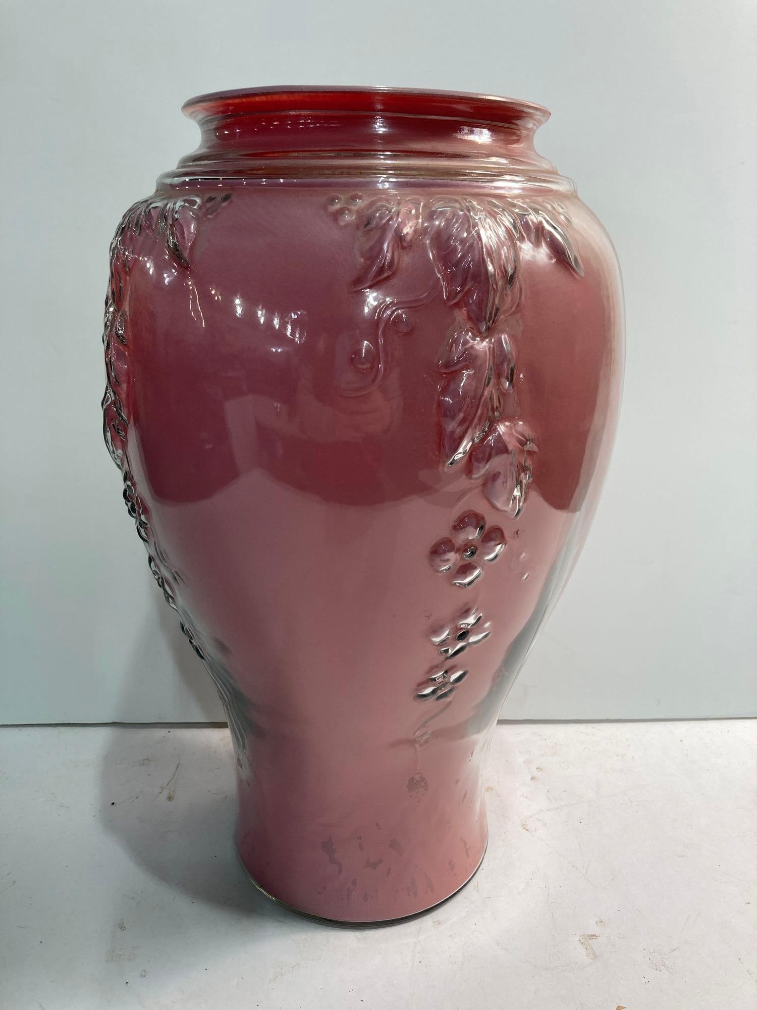 PINK CASCADE ANCHOR HOCKING VASE (1 of 5)