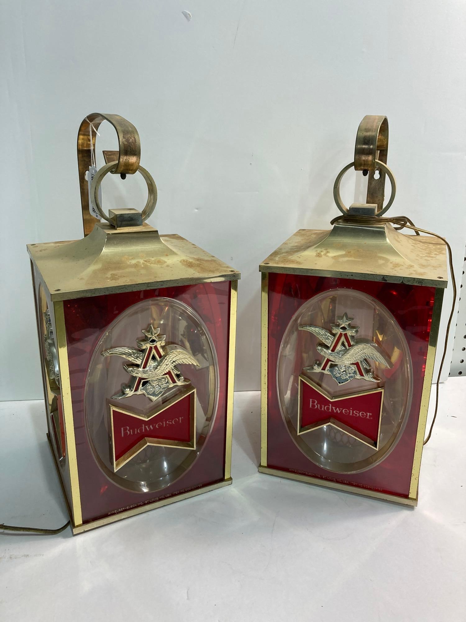 1960s BUDWEISER BEER COACH LIGHT LANTERNS (1 of 6)