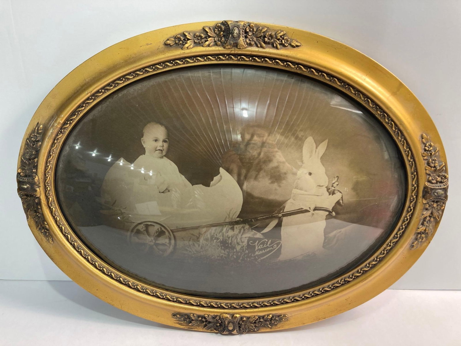 EASTER RABBIT & CHILD FRAMED PHOTO (1 of 5)